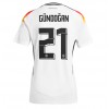 Damen Fußballbekleidung Deutschland Ilkay Gundogan #21 Heimtrikot EM 2024 Kurzarm